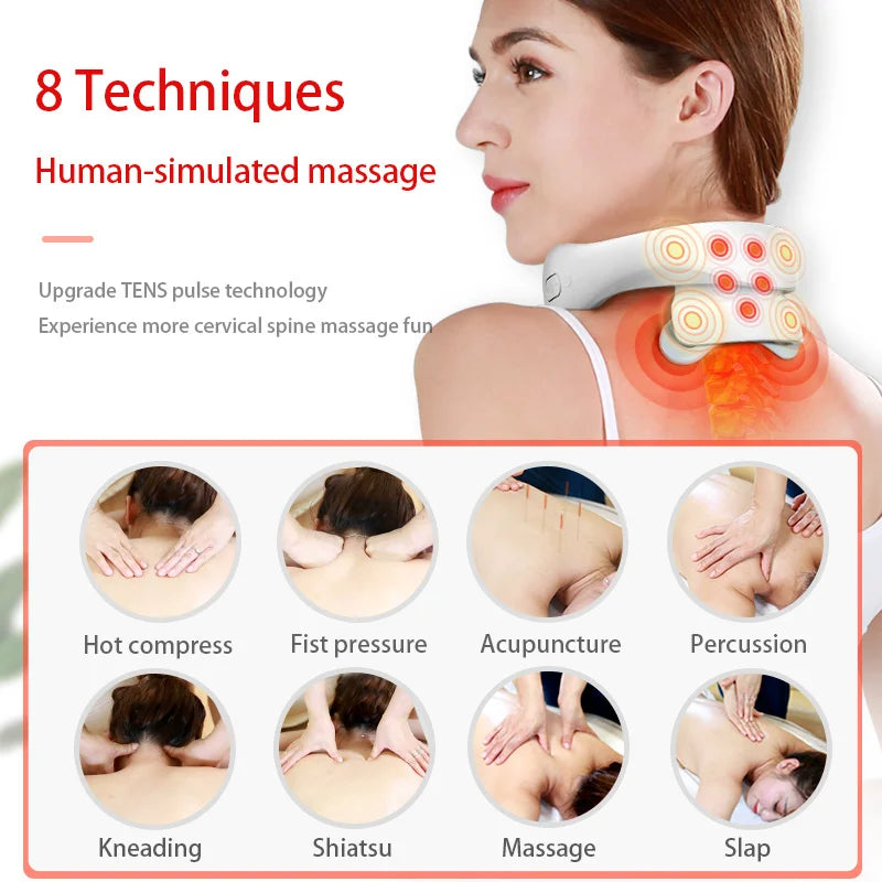 Heating neck massage tool