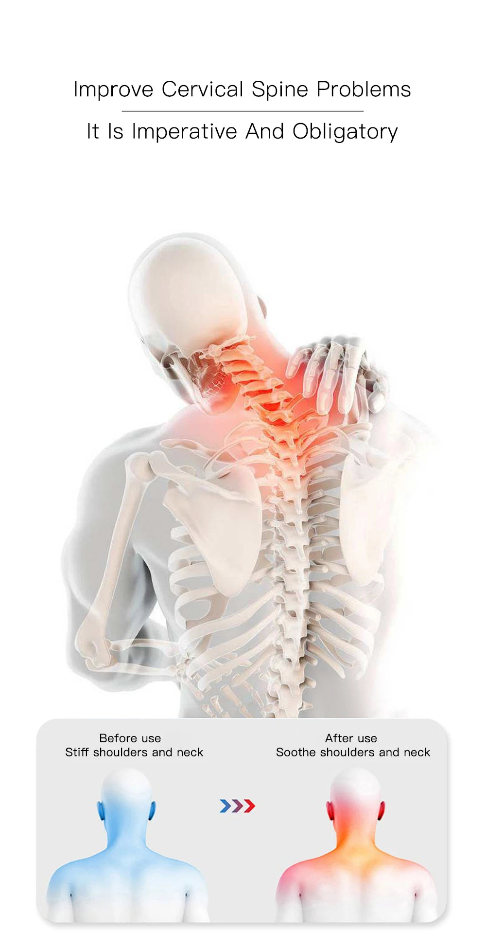 Massage pillow with heating